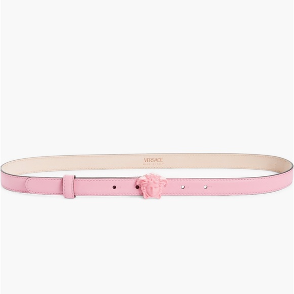 New Authentic VERSACE Pink leather ''Medusa'' belt by VERSACE - Picture 8 of 9
